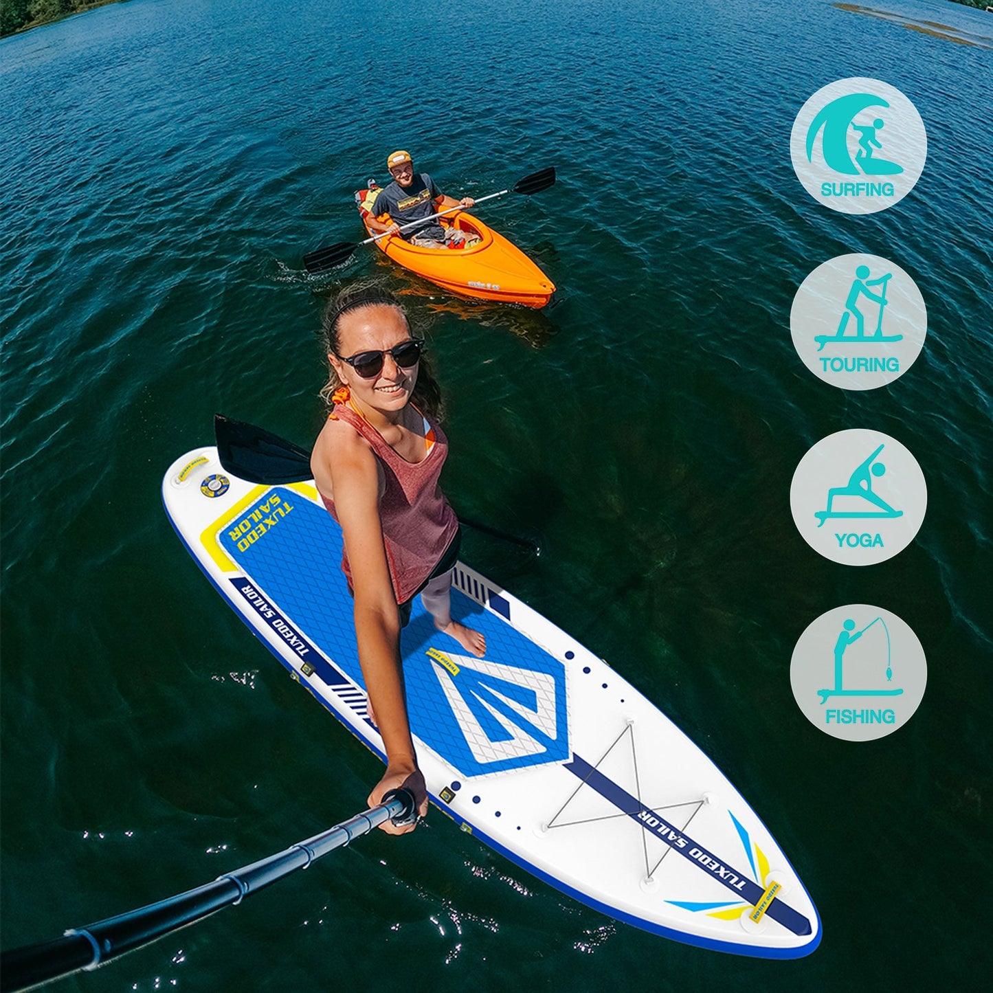 Tuxedo Sailor Paddle Board - Inflatable SUP Cetus 12′ Fishing – TUXEDO  SAILOR EU