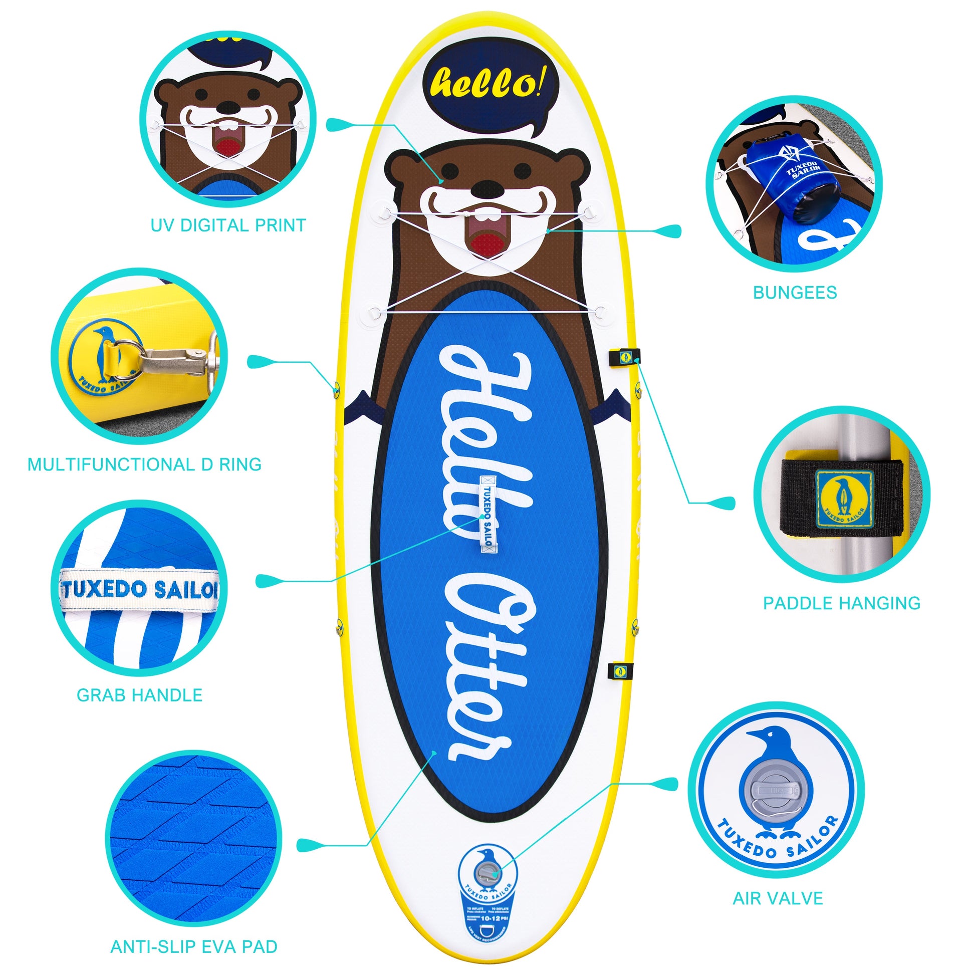 Tuxedo Sailor Paddle Board - Inflatable SUP Cetus 12′ Fishing – TUXEDO  SAILOR EU