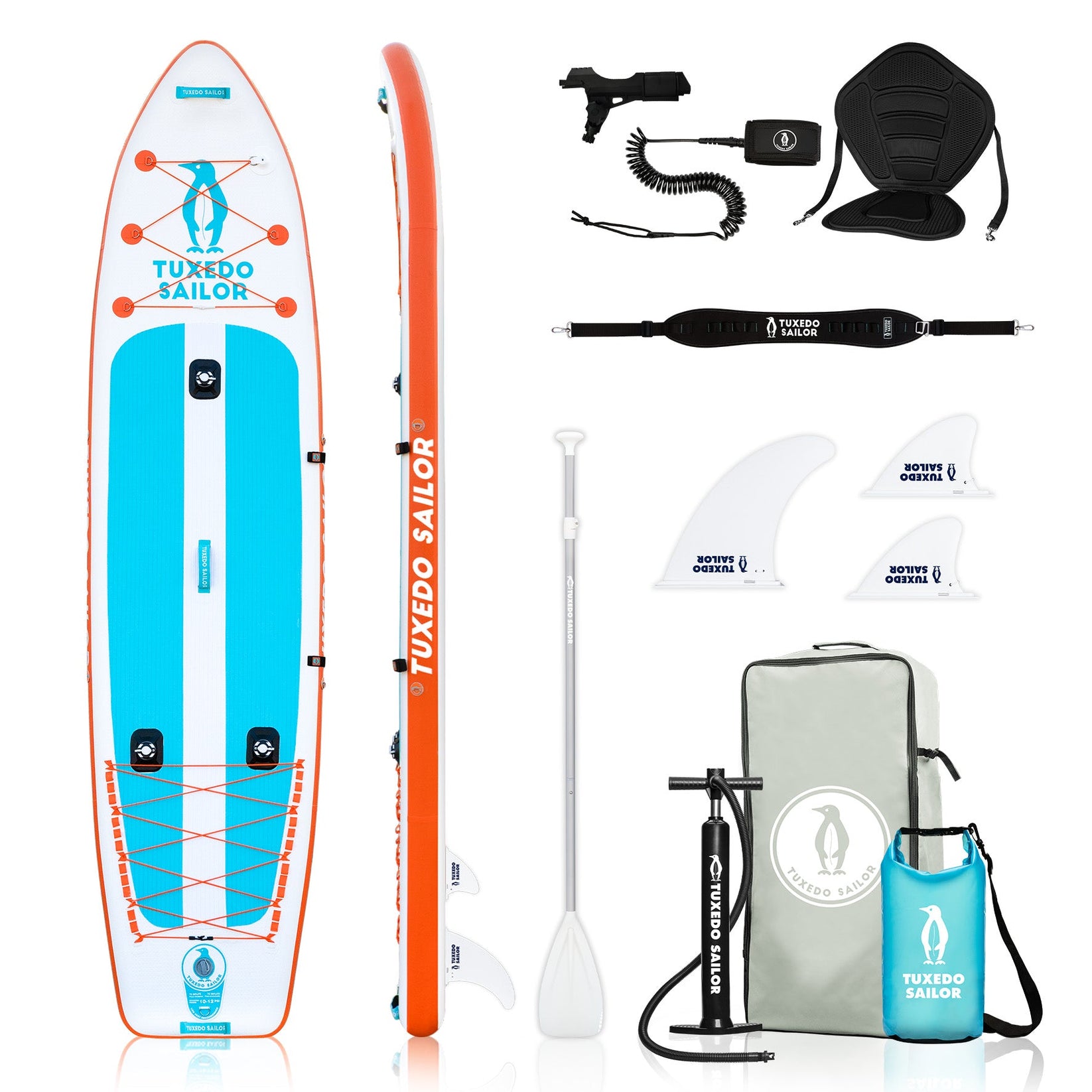 Tuxedo Sailor Paddle Board - Inflatable SUP Cetus 12′ Fishing – TUXEDO ...